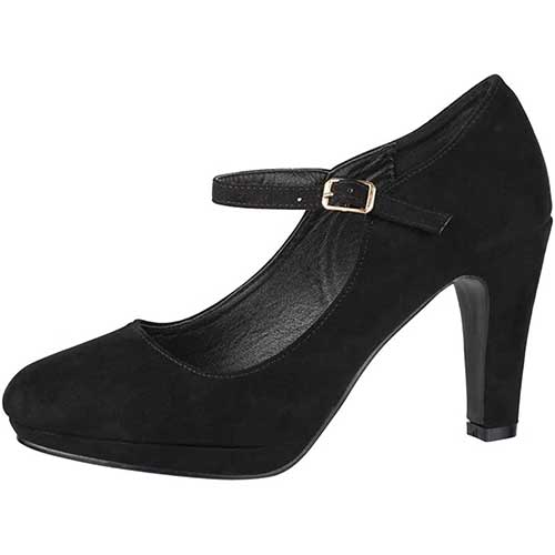 Elara Zapato de Tacón Alto Mujer Correa Vintage Chunkyrayan