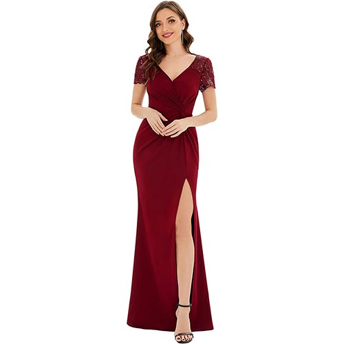 Ever-Pretty Vestido de Fiesta Abertura Sirena