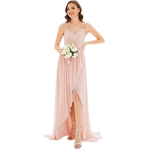 Ever-Pretty Vestido de Fiesta Largo Corte Imperio sin Elasticidad