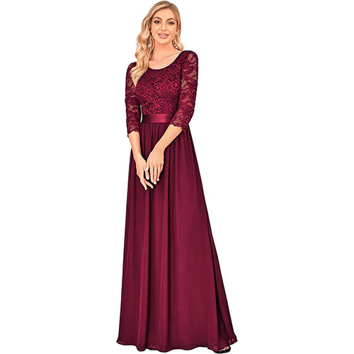Ever-Pretty Vestidos de Fiesta Encaje Gasa