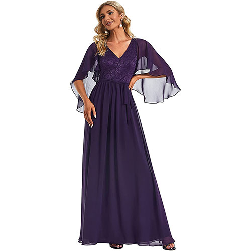 Ever-Pretty Vestidos de Fiesta Largo Corte Imperio