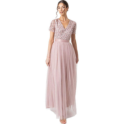 Maya Deluxe Maxi Dress For Women Ladies Braidesmaid