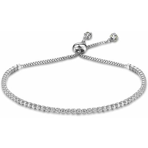 MenYiYDS Pulseras de cristal para mujer, cadena de diamantes de imitación