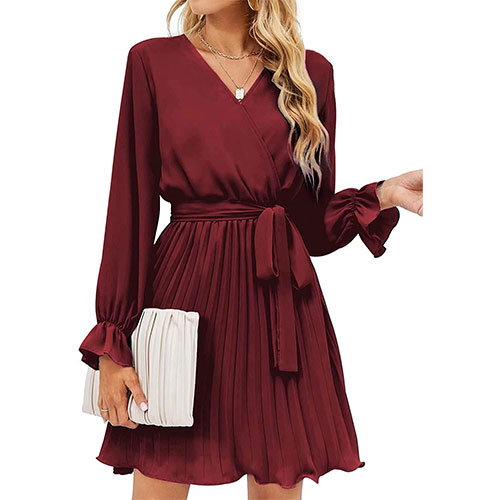 QUNERY Vestidos Mujer Mini Vestido de Casual